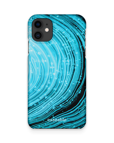 Turquoise Ripples Hard Shell Phone Case Apple iPhone 11
