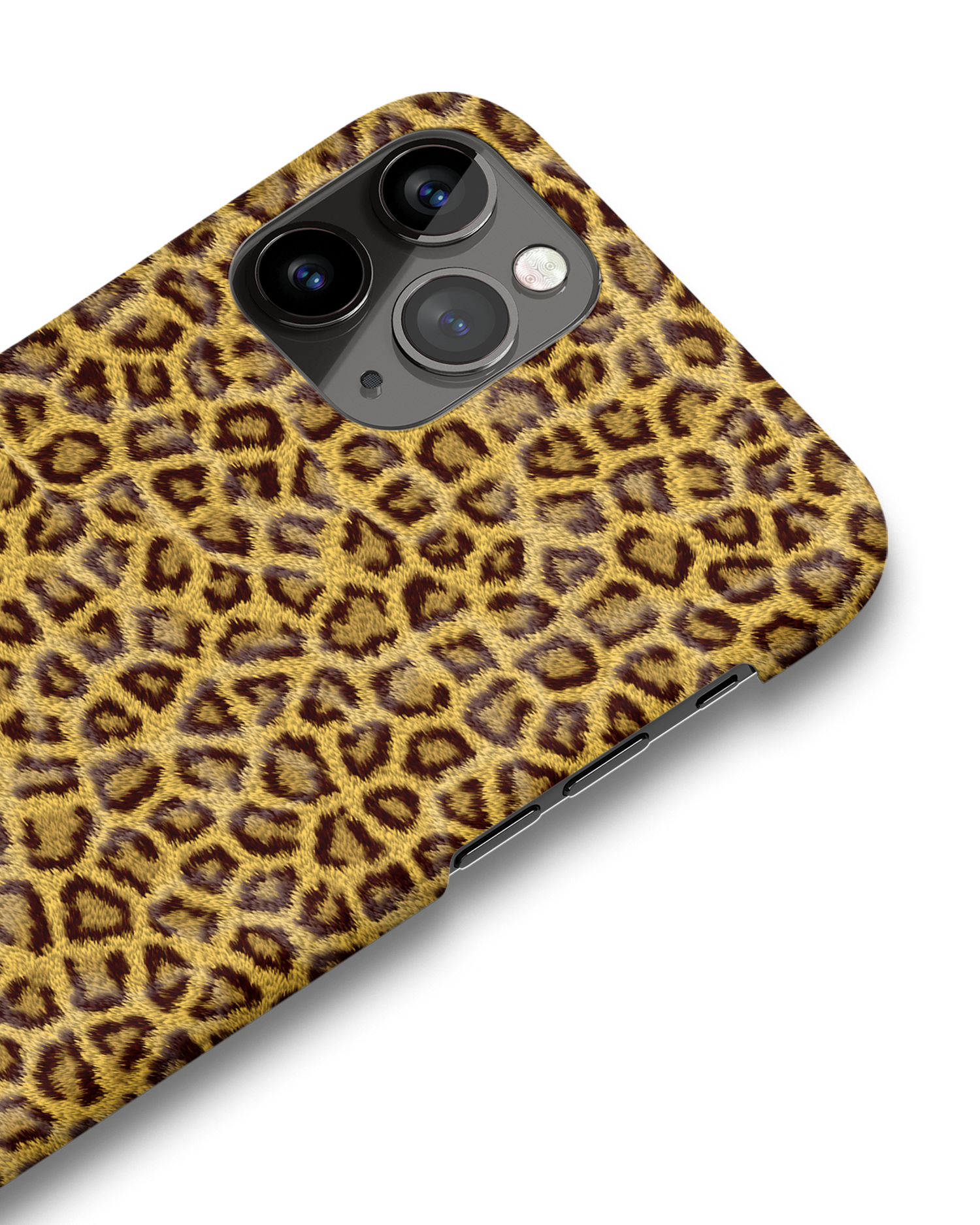 Leopard Skin Hard Shell Phone Case Apple iPhone 11 Pro Max: Detail Shot