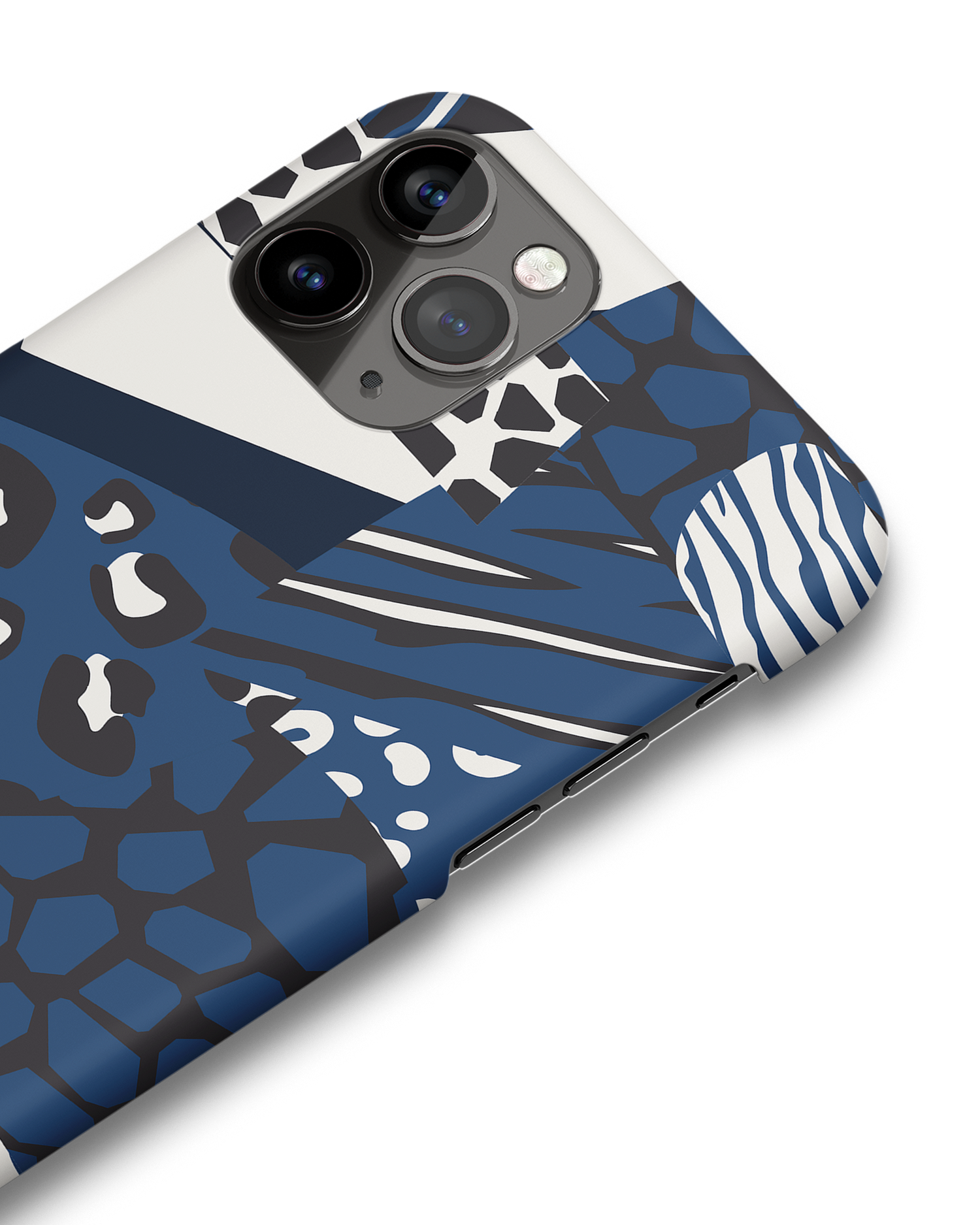 Animal Print Patchwork Hard Shell Phone Case Apple iPhone 11 Pro Max: Detail Shot