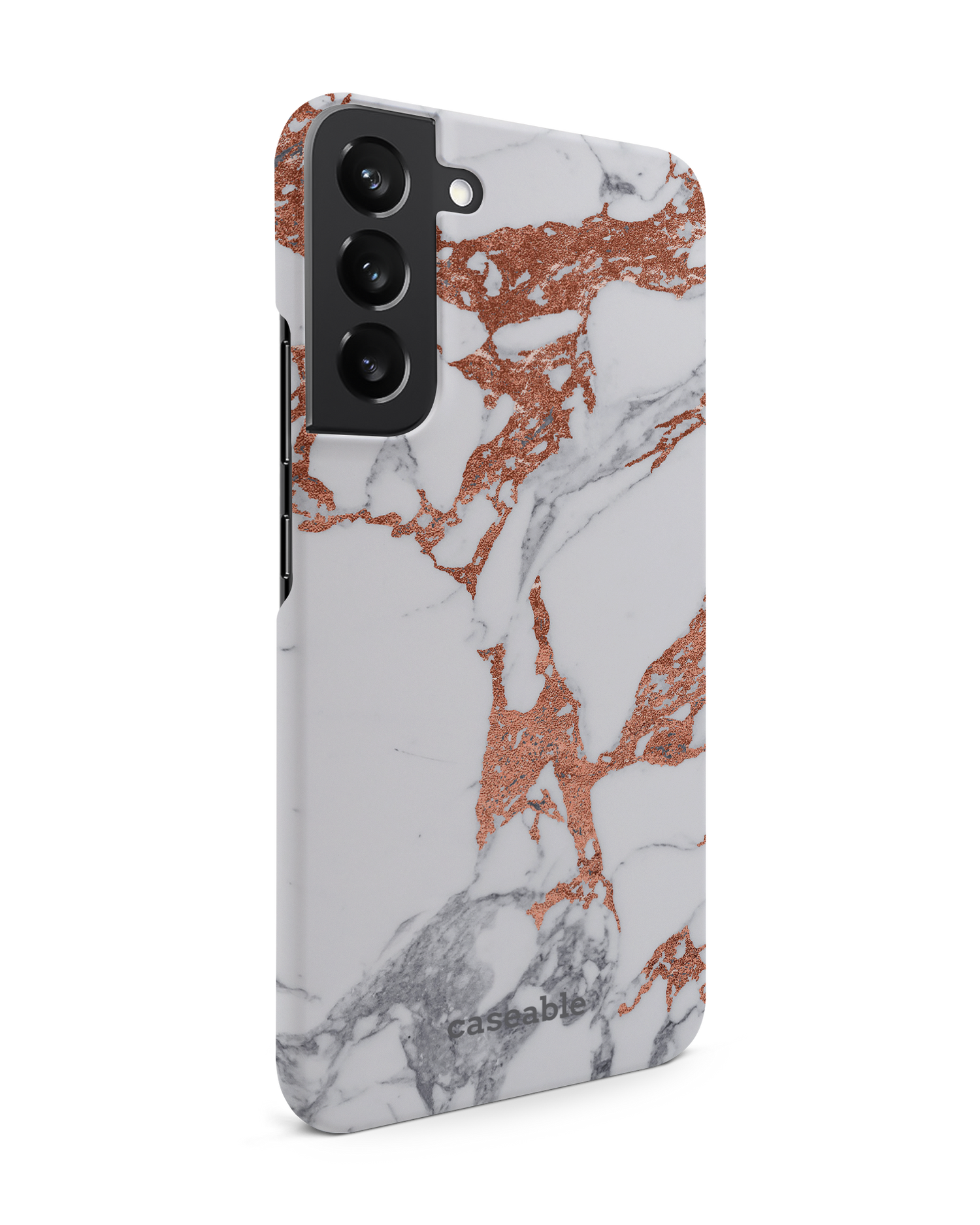 Marble Mix Hard Shell Phone Case Samsung Galaxy S22 Plus 5G: View from the left side