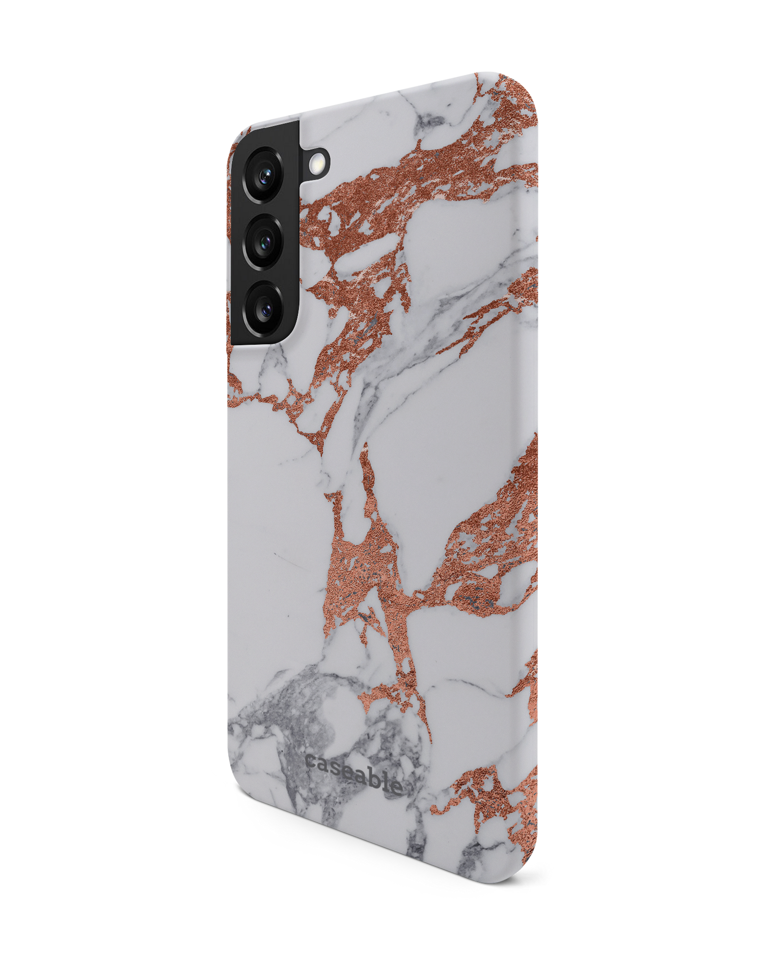 Marble Mix Hard Shell Phone Case Samsung Galaxy S22 Plus 5G: View from the right side