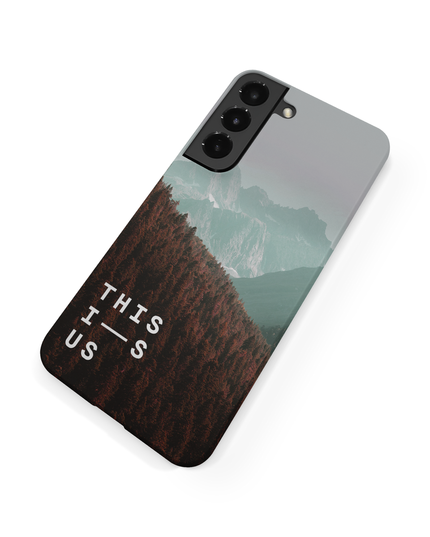 Into the Woods Hard Shell Phone Case Samsung Galaxy S22 Plus 5G: Back View
