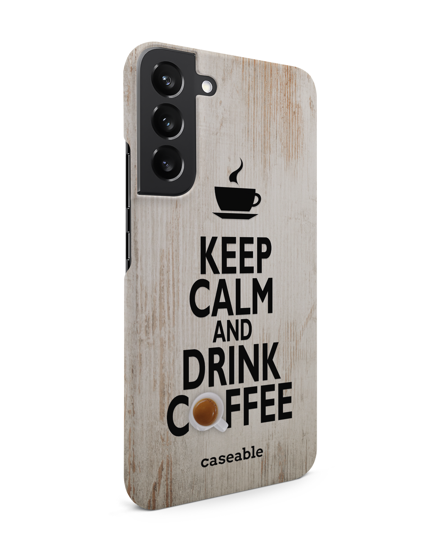Drink Coffee Hard Shell Phone Case Samsung Galaxy S22 Plus 5G: View from the left side