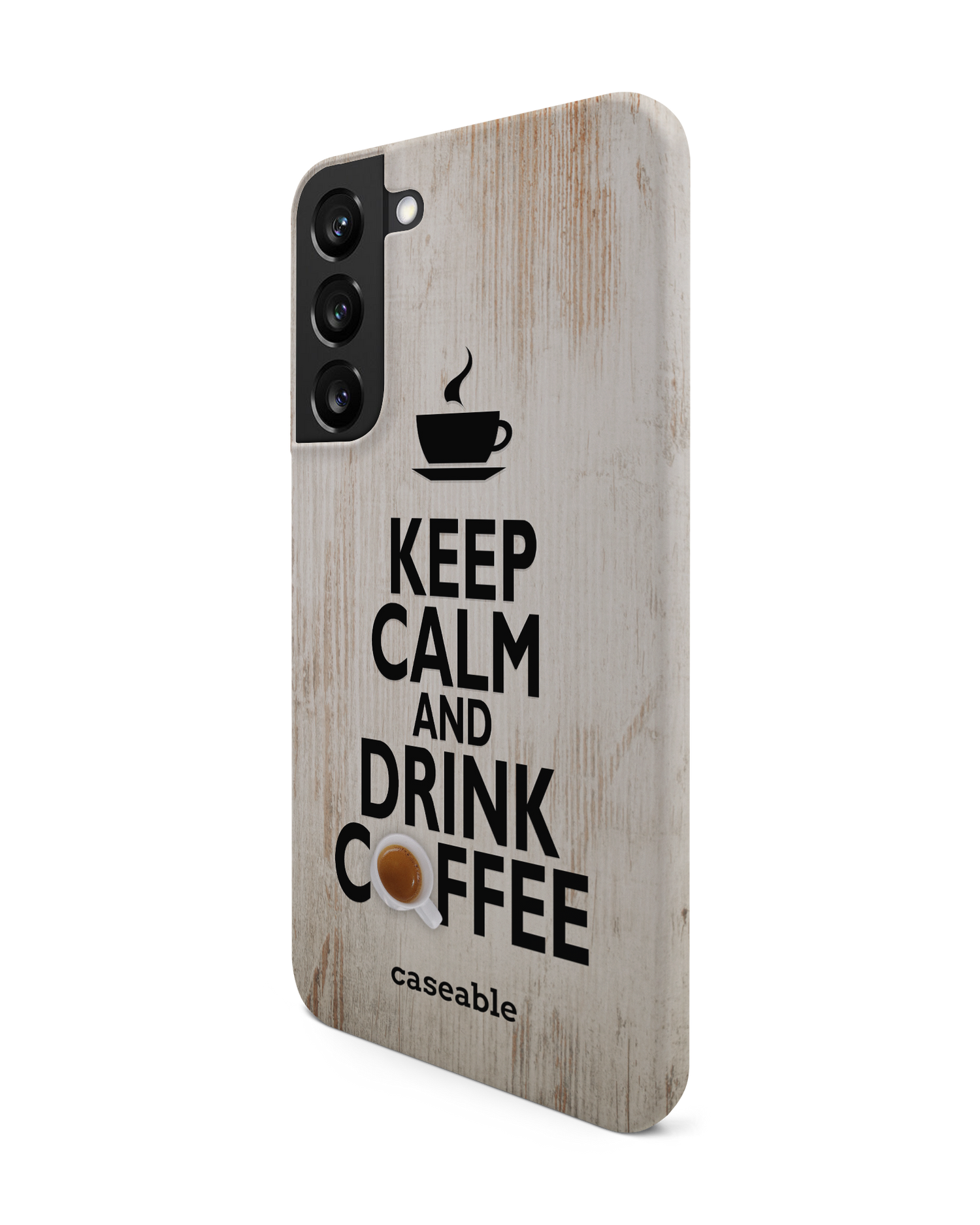 Drink Coffee Hard Shell Phone Case Samsung Galaxy S22 Plus 5G: View from the right side