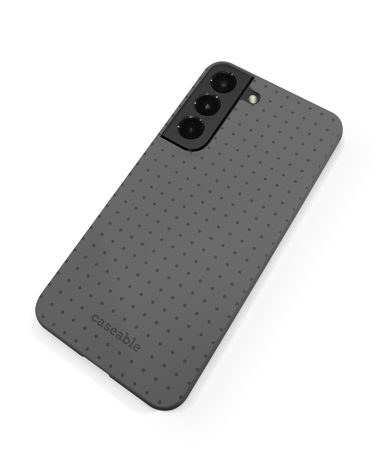 Dot Grid Grey Hard Shell Phone Case Samsung Galaxy S22 Plus 5G: Back View