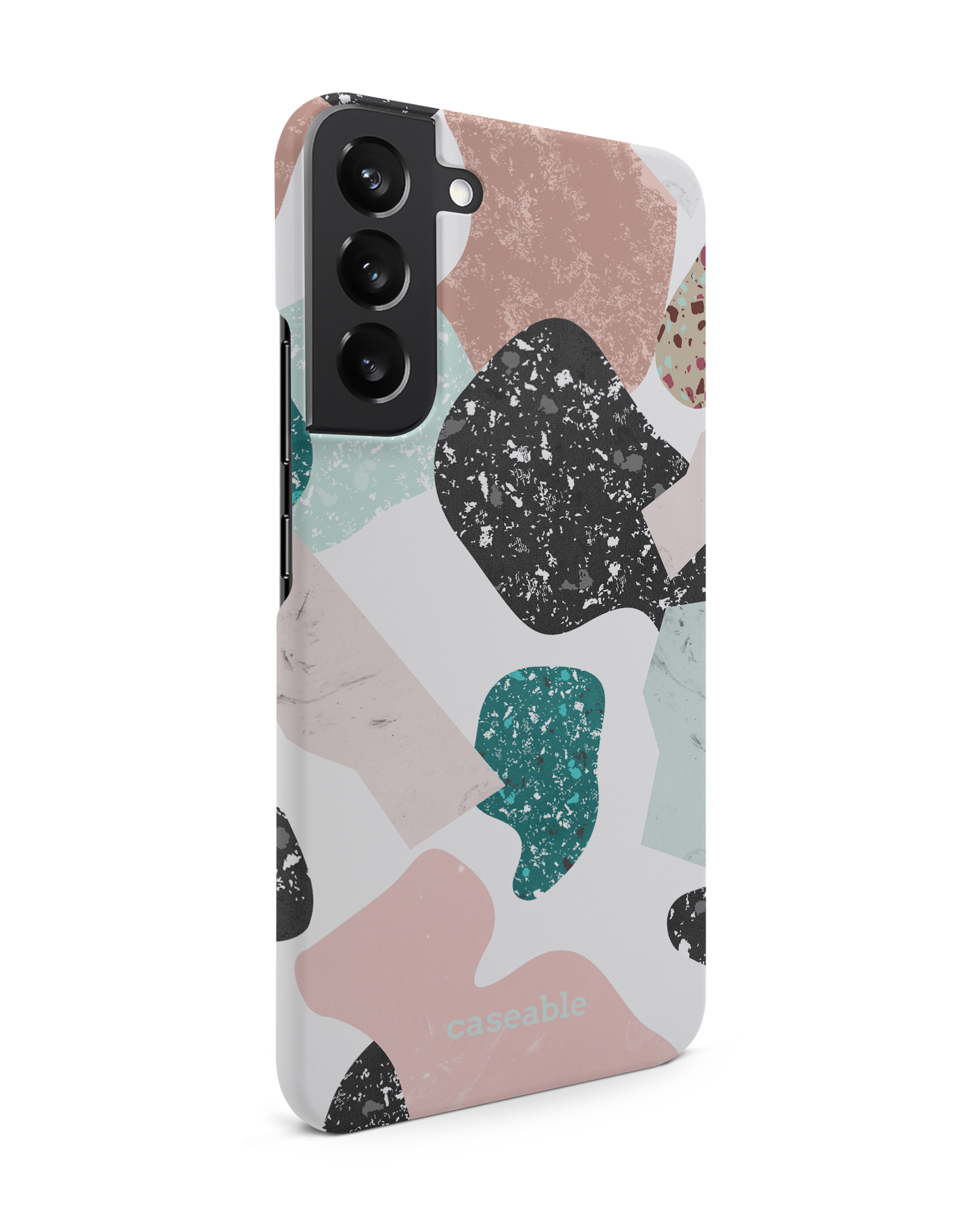 Scattered Shapes Hard Shell Phone Case Samsung Galaxy S22 Plus 5G: View from the left side