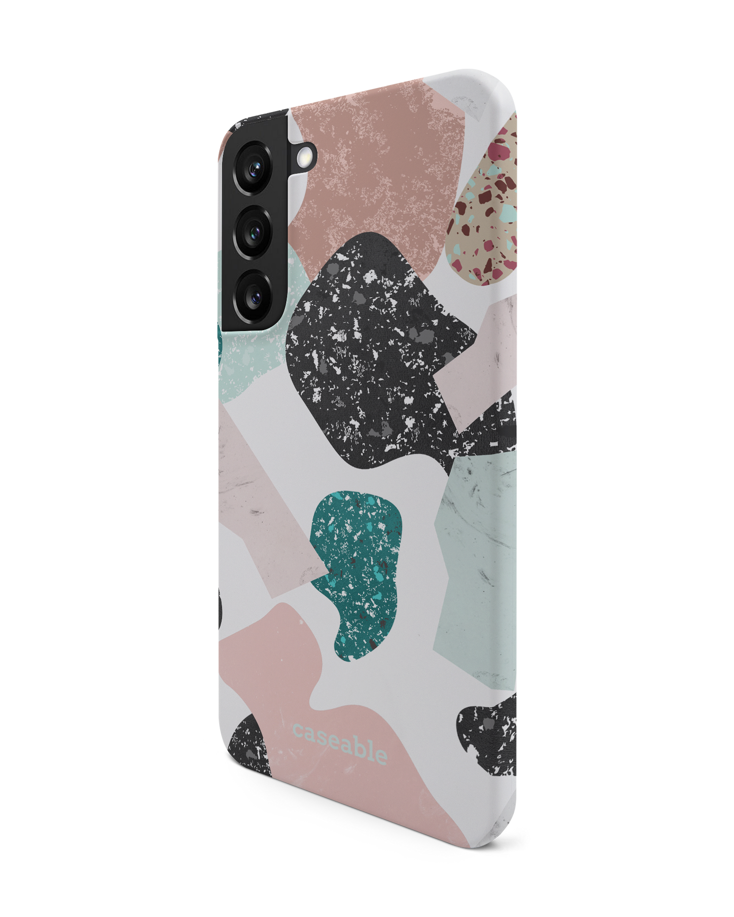 Scattered Shapes Hard Shell Phone Case Samsung Galaxy S22 Plus 5G: View from the right side