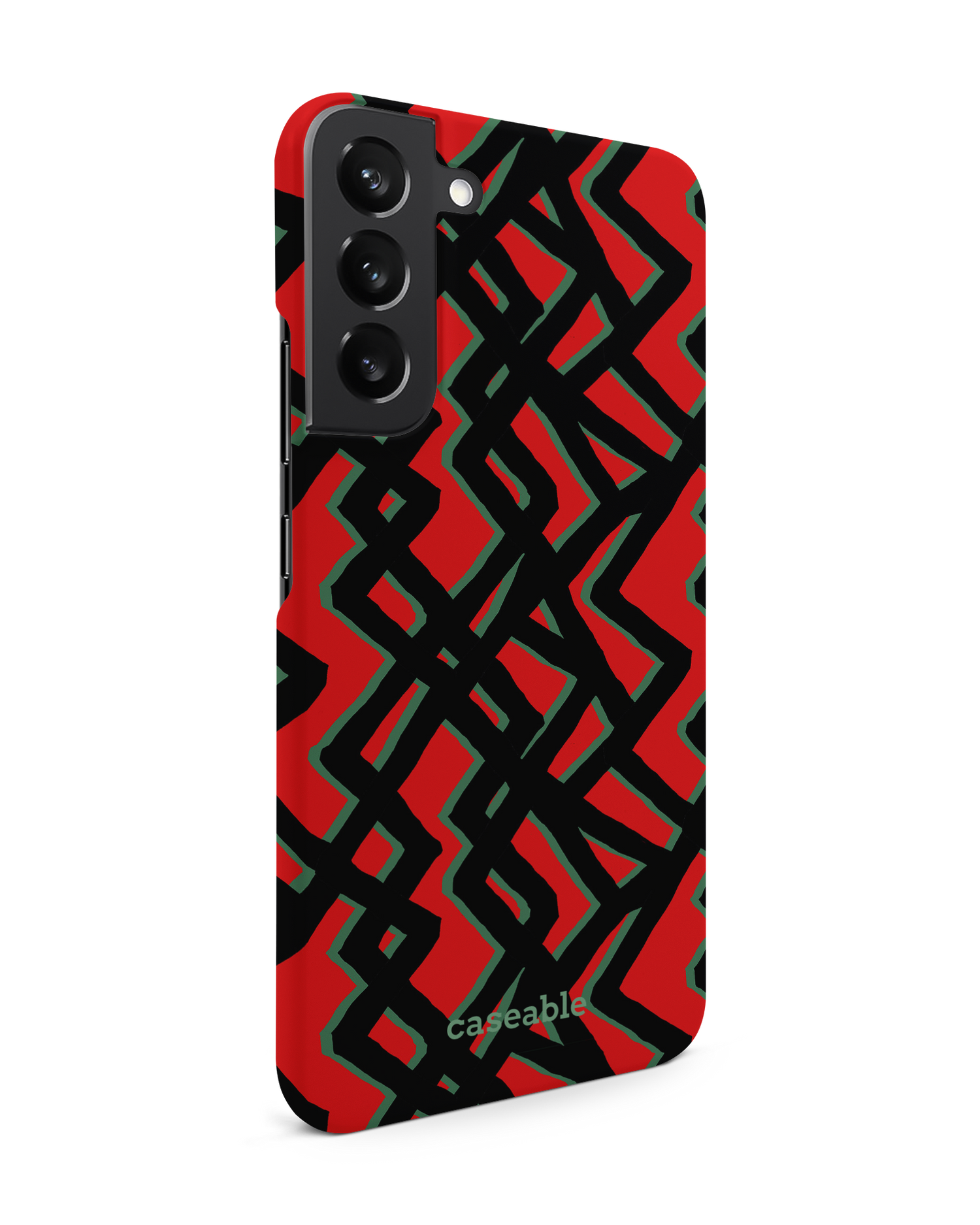 Fences Pattern Hard Shell Phone Case Samsung Galaxy S22 Plus 5G: View from the left side