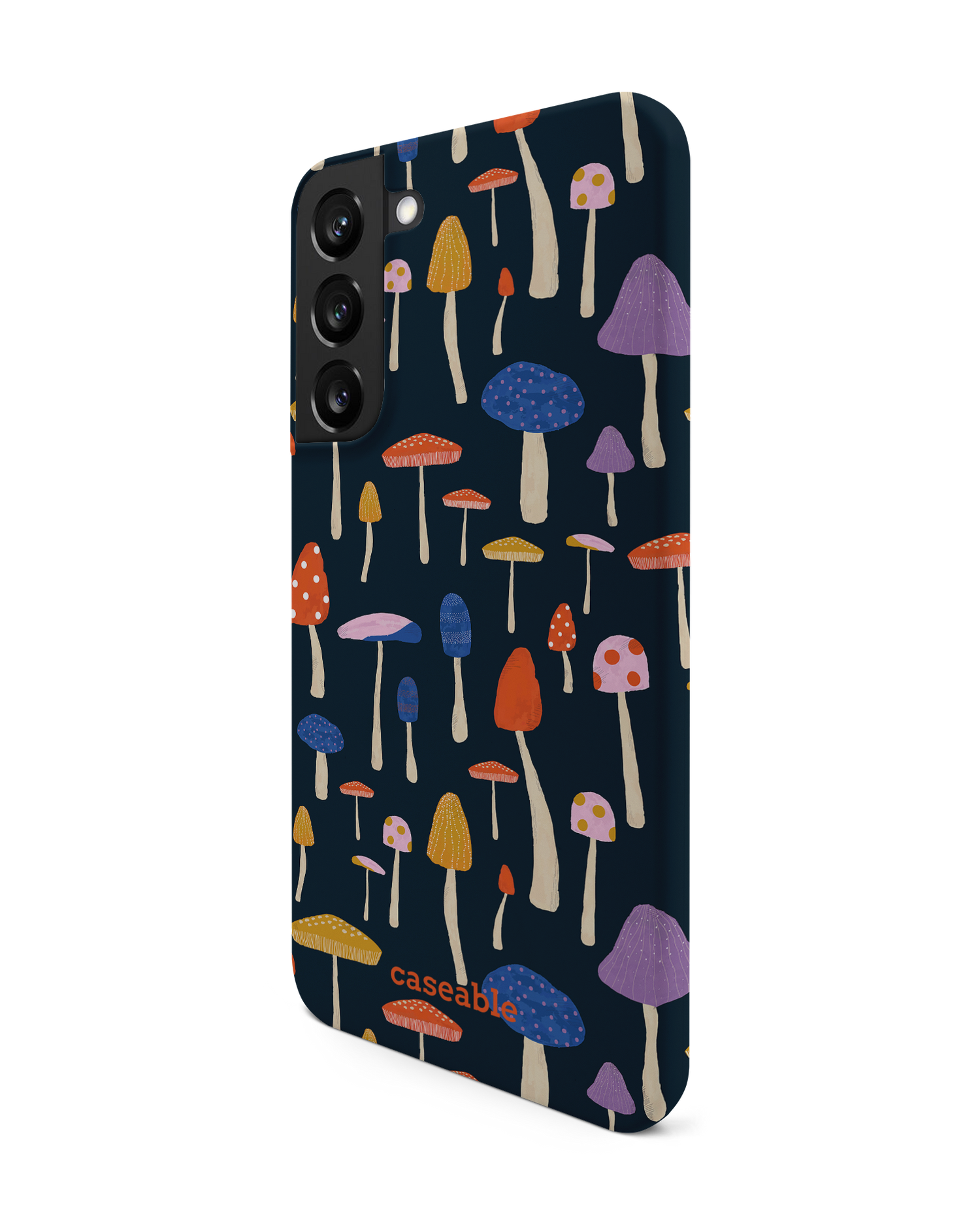 Mushroom Delights Hard Shell Phone Case Samsung Galaxy S22 Plus 5G: View from the right side