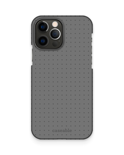 Dot Grid Grey Hard Shell Phone Case Apple iPhone 12 Pro Max