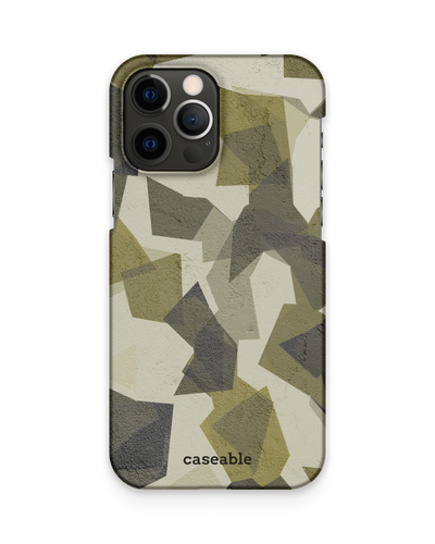 Geometric Camo Green Hard Shell Phone Case Apple iPhone 12 Pro Max