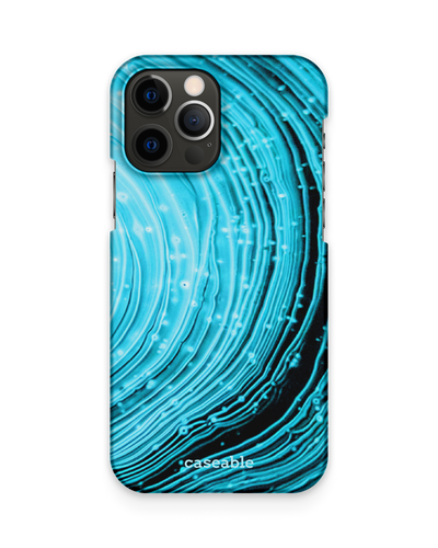Turquoise Ripples Hard Shell Phone Case Apple iPhone 12 Pro Max