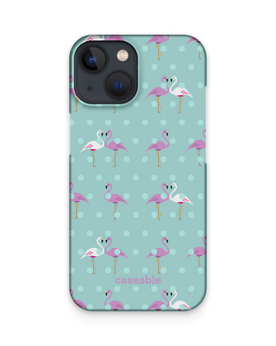 Two Flamingos Hard Shell Phone Case Apple iPhone 13 mini