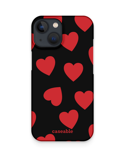 Repeating Hearts Hard Shell Phone Case Apple iPhone 13 mini