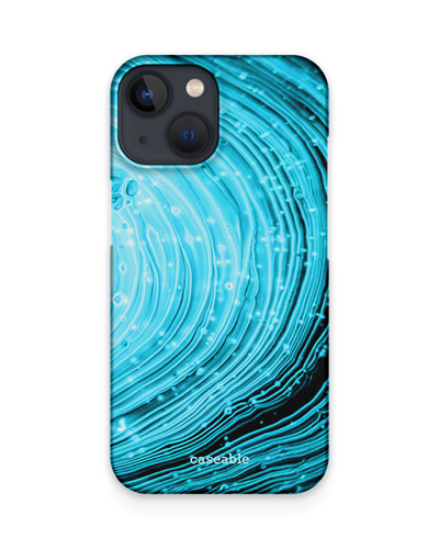 Turquoise Ripples Hard Shell Phone Case Apple iPhone 13 mini