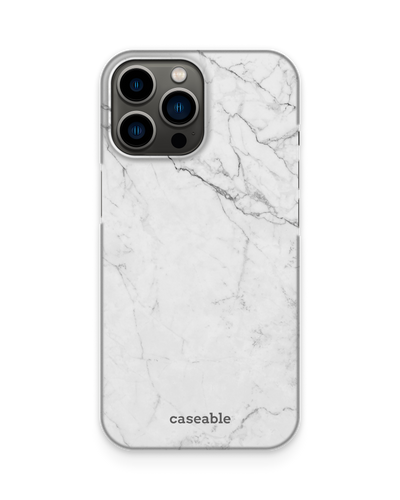 White Marble Hard Shell Phone Case Apple iPhone 13 Pro Max