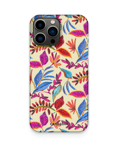 Painterly Spring Leaves Hard Shell Phone Case Apple iPhone 13 Pro Max