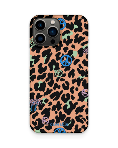 Leopard Peace Palms Hard Shell Phone Case Apple iPhone 13 Pro Max