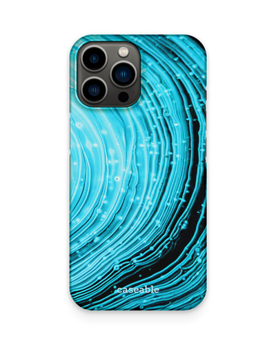 Turquoise Ripples Hard Shell Phone Case Apple iPhone 13 Pro Max