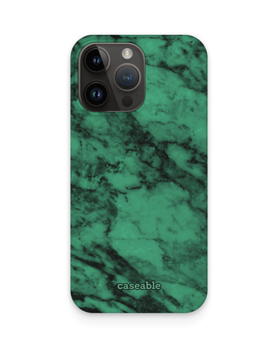 Green Marble Hard Shell Phone Case for Apple iPhone 15 Pro Max