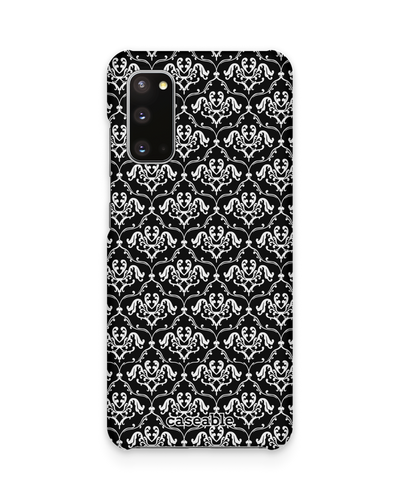Black French Lillies Hard Shell Phone Case Samsung Galaxy S20
