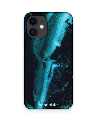 Deep Turquoise Sparkle Hard Shell Phone Case Apple iPhone 12 mini
