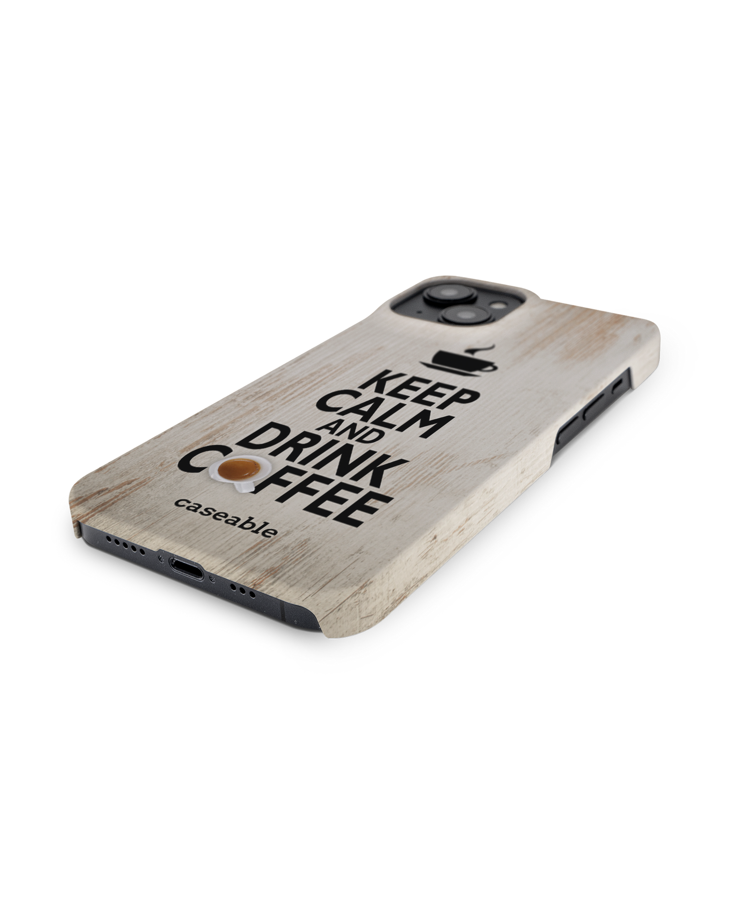 Drink Coffee Hard Shell Phone Case for Apple iPhone 14: Lying