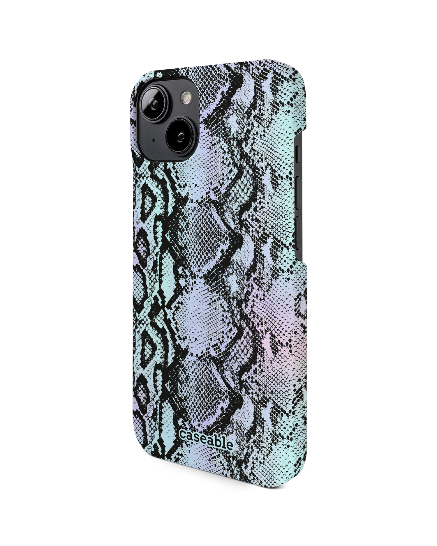 Groovy Snakeskin Hard Shell Phone Case for Apple iPhone 14: View from the right side