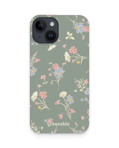 Wild Flower Sprigs Hard Shell Phone Case for Apple iPhone 15
