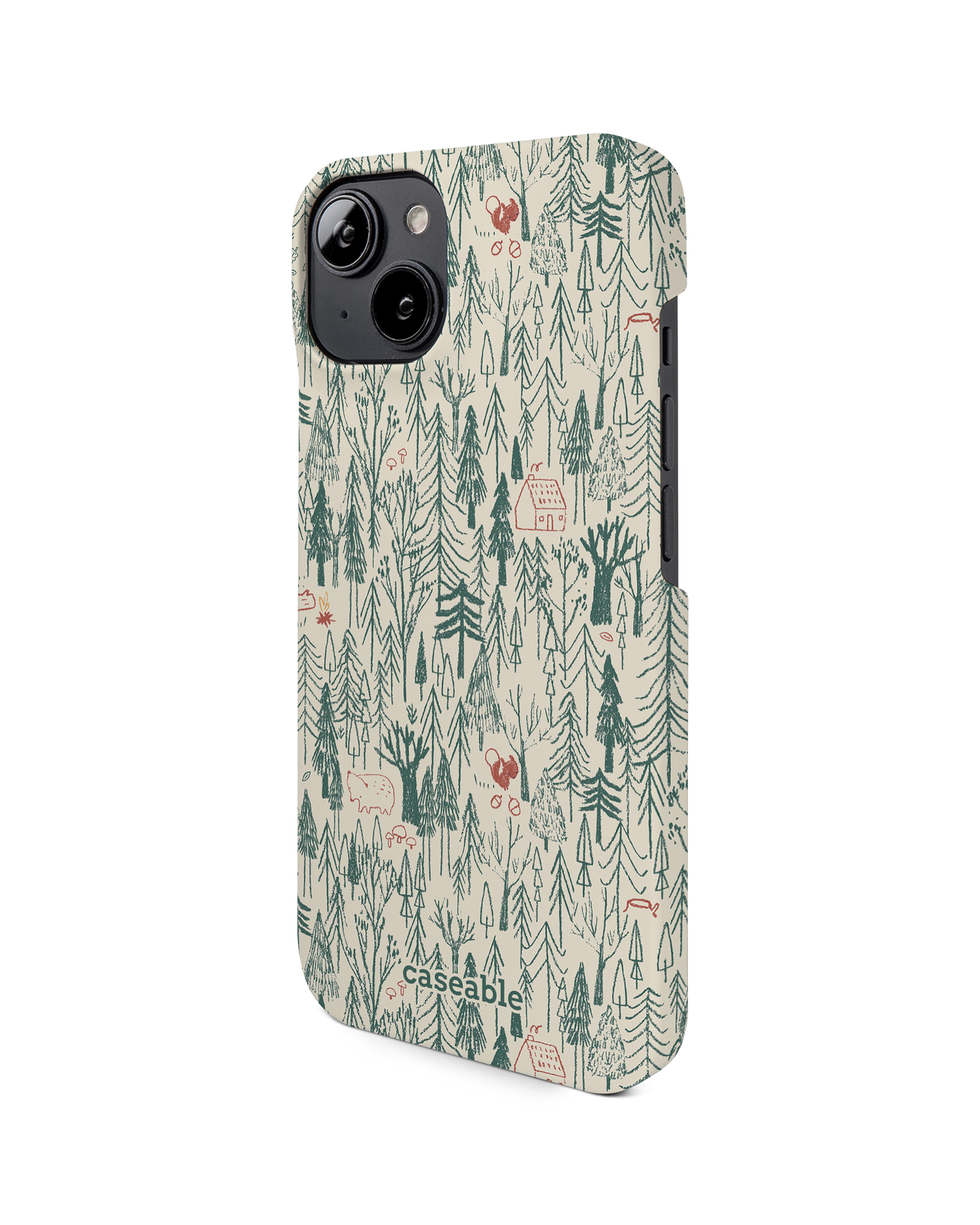 Wonder Forest Hard Shell Phone Case for Apple iPhone 14: View from the right side