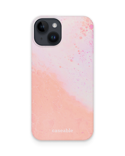 Peaches & Cream Marble Hard Shell Phone Case for Apple iPhone 14