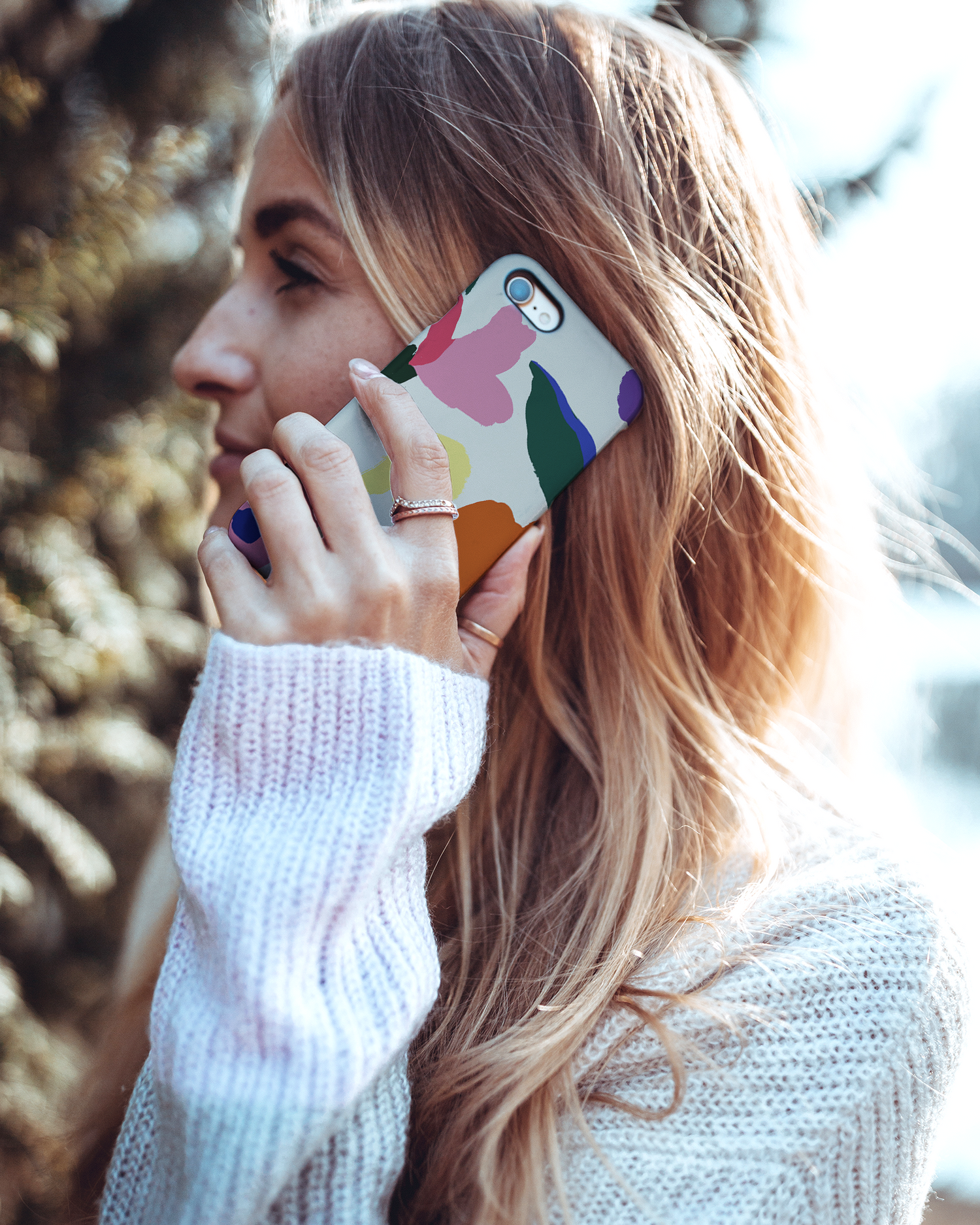 Handpainted Blooms Hard Shell Phone Case Apple iPhone 6 Plus, Apple iPhone 6s Plus: Mood Shot