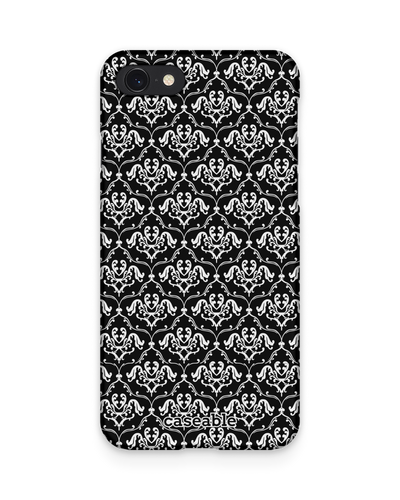 Black French Lillies Hard Shell Phone Case Apple iPhone 7, Apple iPhone 8, Apple iPhone SE (2020), Apple iPhone SE (2022)