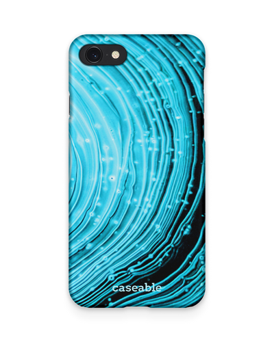 Turquoise Ripples Hard Shell Phone Case Apple iPhone 7, Apple iPhone 8, Apple iPhone SE (2020), Apple iPhone SE (2022)