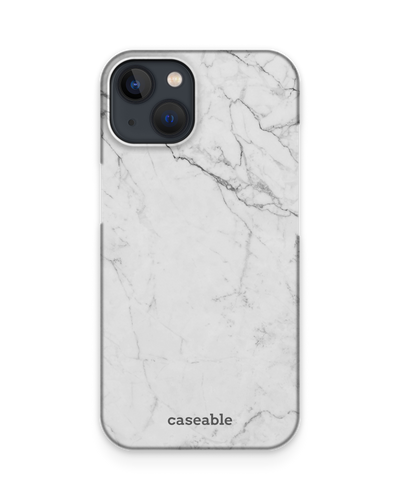 White Marble Hard Shell Phone Case Apple iPhone 13