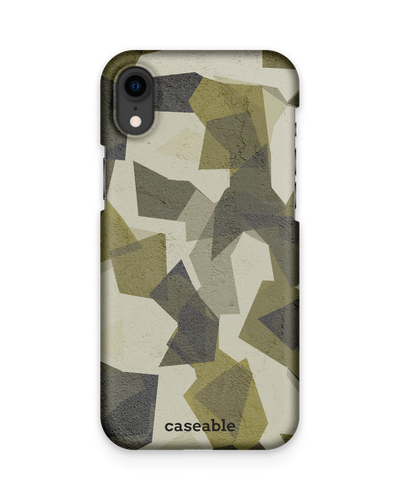 Geometric Camo Green Hard Shell Phone Case Apple iPhone XR