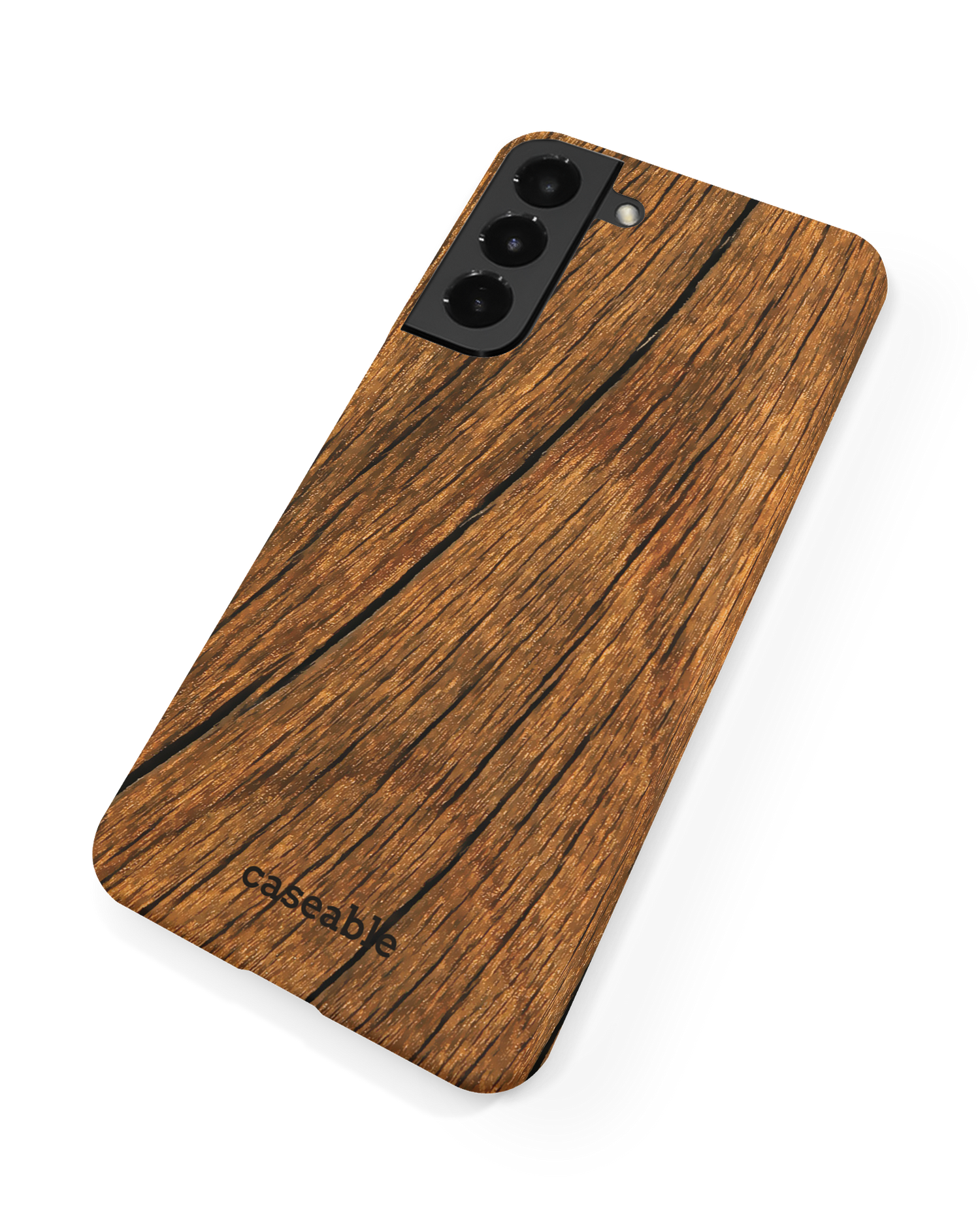Wood Hard Shell Phone Case Samsung Galaxy S22 5G: Back View