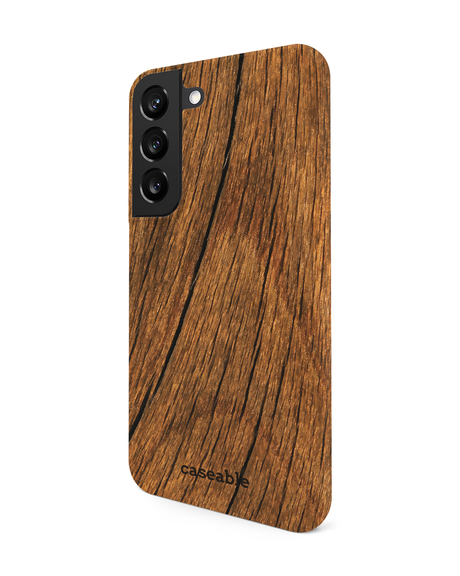Wood Hard Shell Phone Case Samsung Galaxy S22 5G: View from the right side