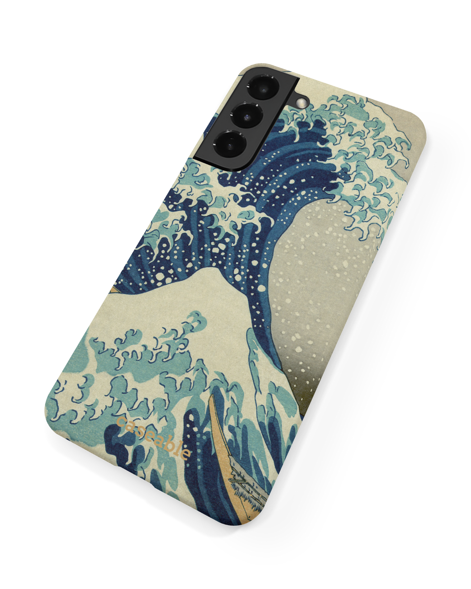 Great Wave Off Kanagawa By Hokusai Hard Shell Phone Case Samsung Galaxy S22 5G: Back View