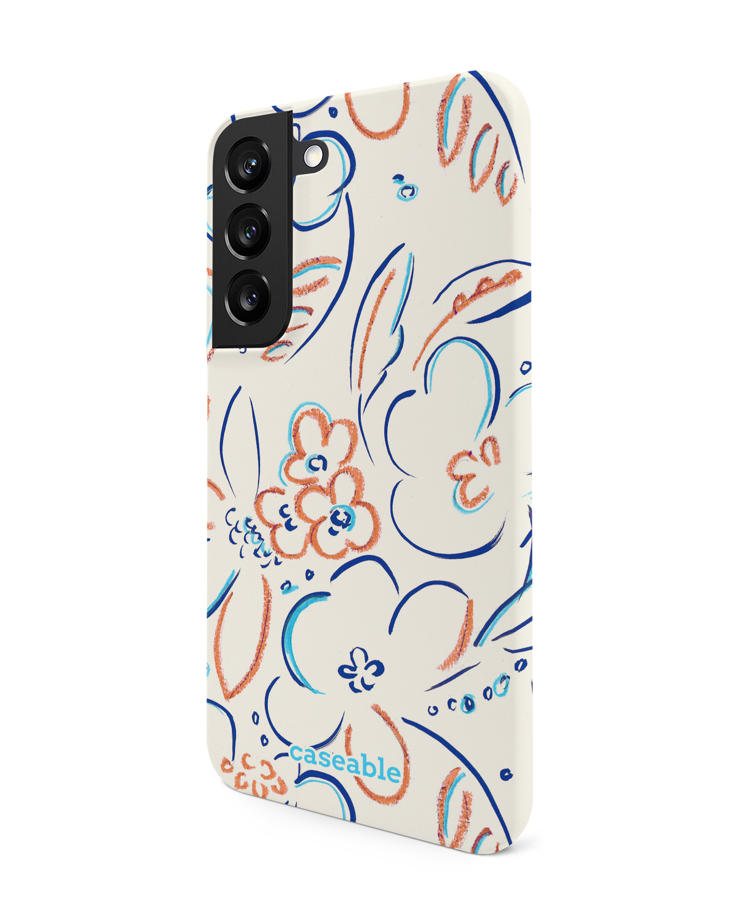 Bloom Doodles Hard Shell Phone Case Samsung Galaxy S22 5G: View from the right side