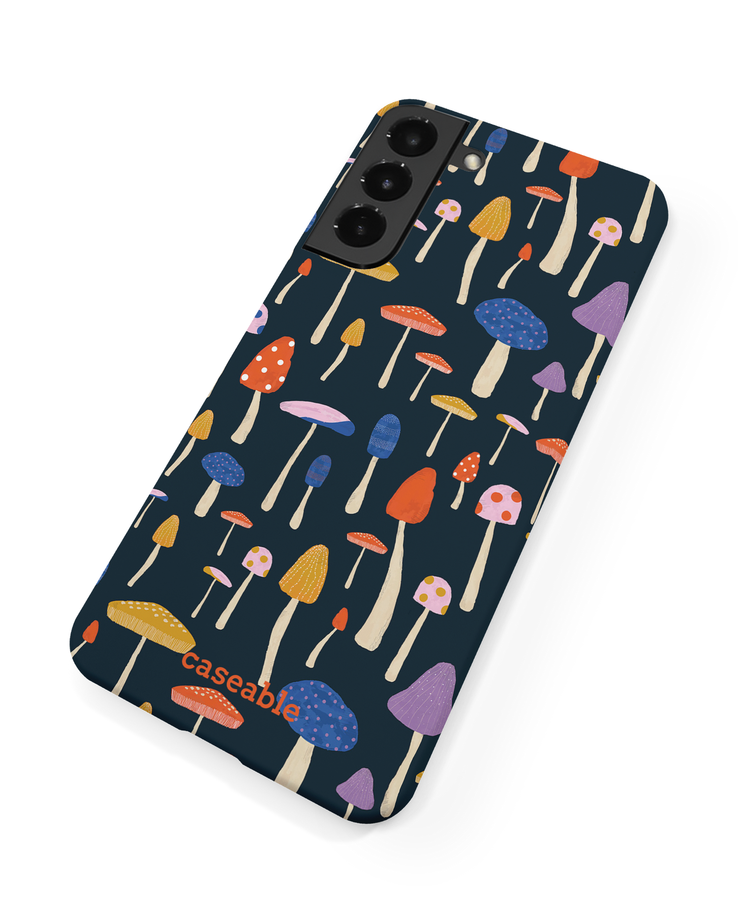 Mushroom Delights Hard Shell Phone Case Samsung Galaxy S22 5G: Back View