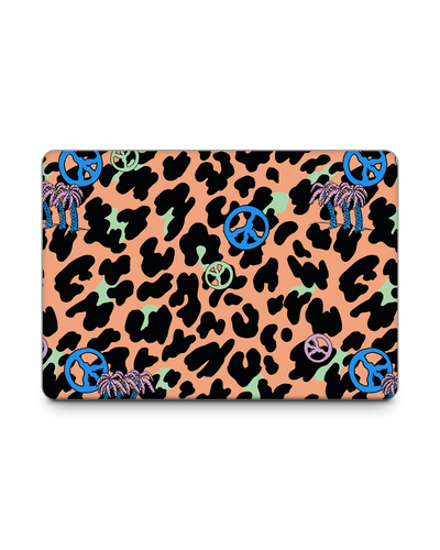 Leopard Peace Palms Laptop Skin for 13 inch Apple MacBooks: Front View