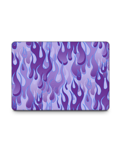 Purple Flames Laptop Skin for 13 inch Apple MacBooks: Front View