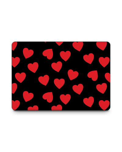 Repeating Hearts Laptop Skin for 13 inch Apple MacBooks: Front View
