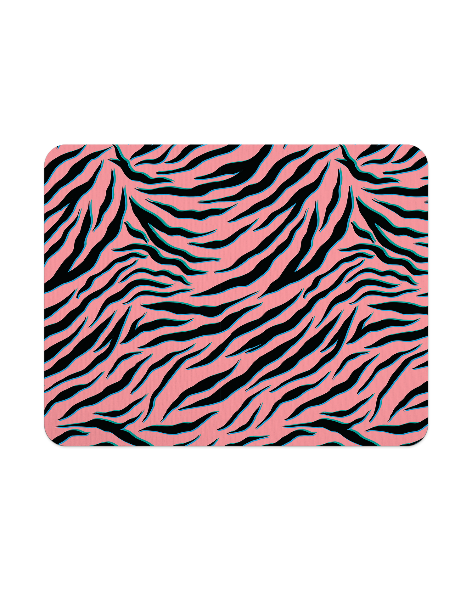 Pink Zebra Mouse Pad from Top