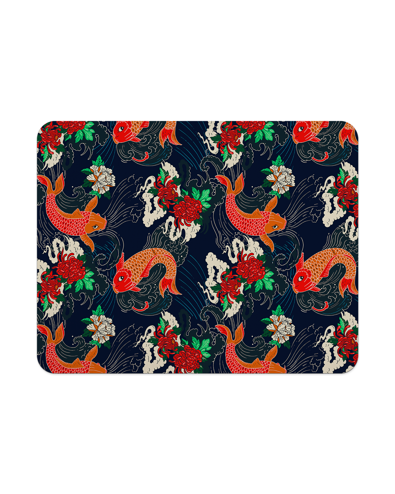 Repeating Koi Mouse Pad from Top
