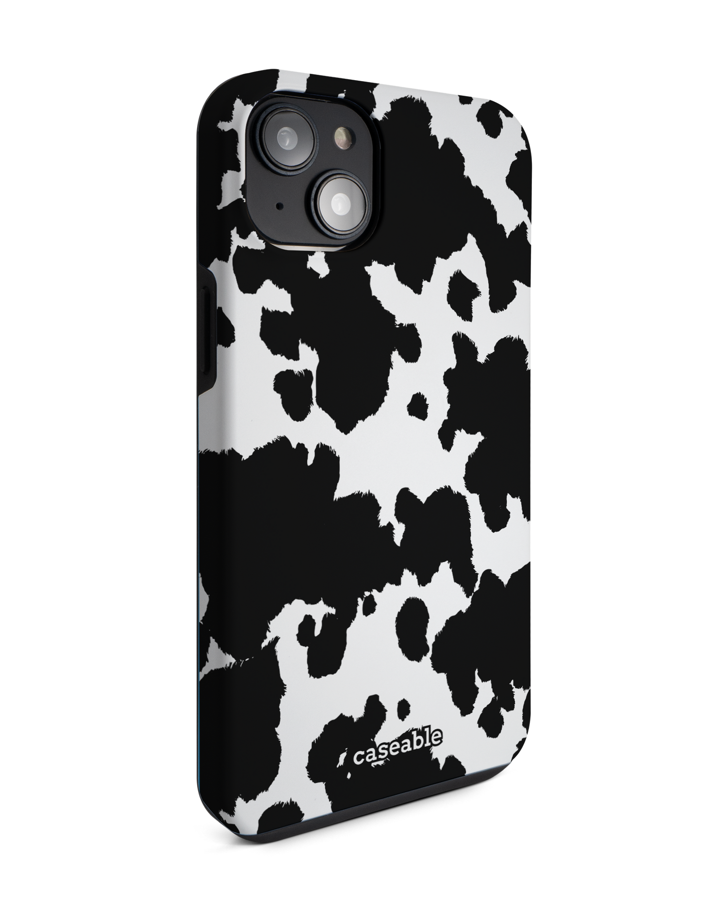 Cow Print Premium Phone Case for Apple iPhone 14 Plus: View from the left side