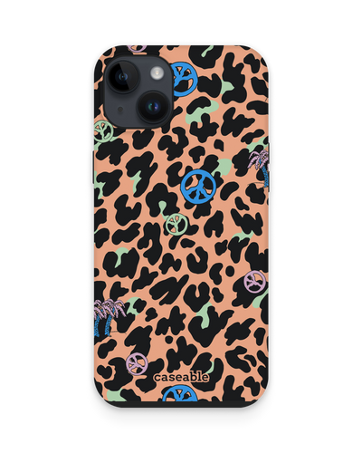 Leopard Peace Palms Premium Phone Case for Apple iPhone 15 Plus