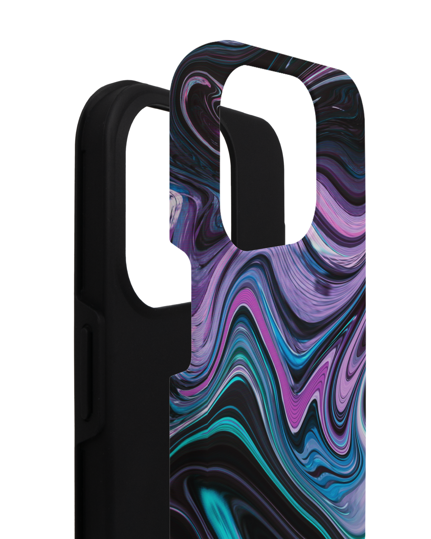 Digital Swirl Premium Phone Case for Apple iPhone 14 Pro consisting of 2 parts