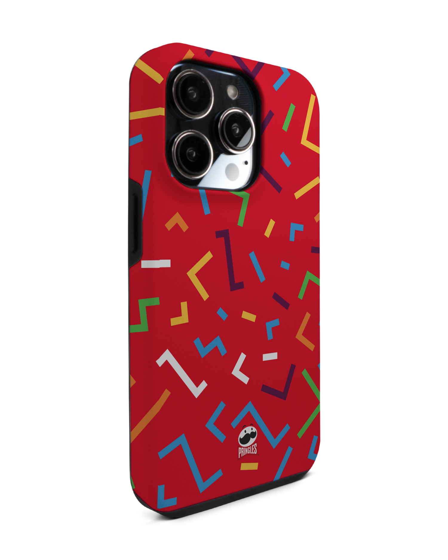 Pringles Confetti Premium Phone Case for Apple iPhone 14 Pro: View from the left side